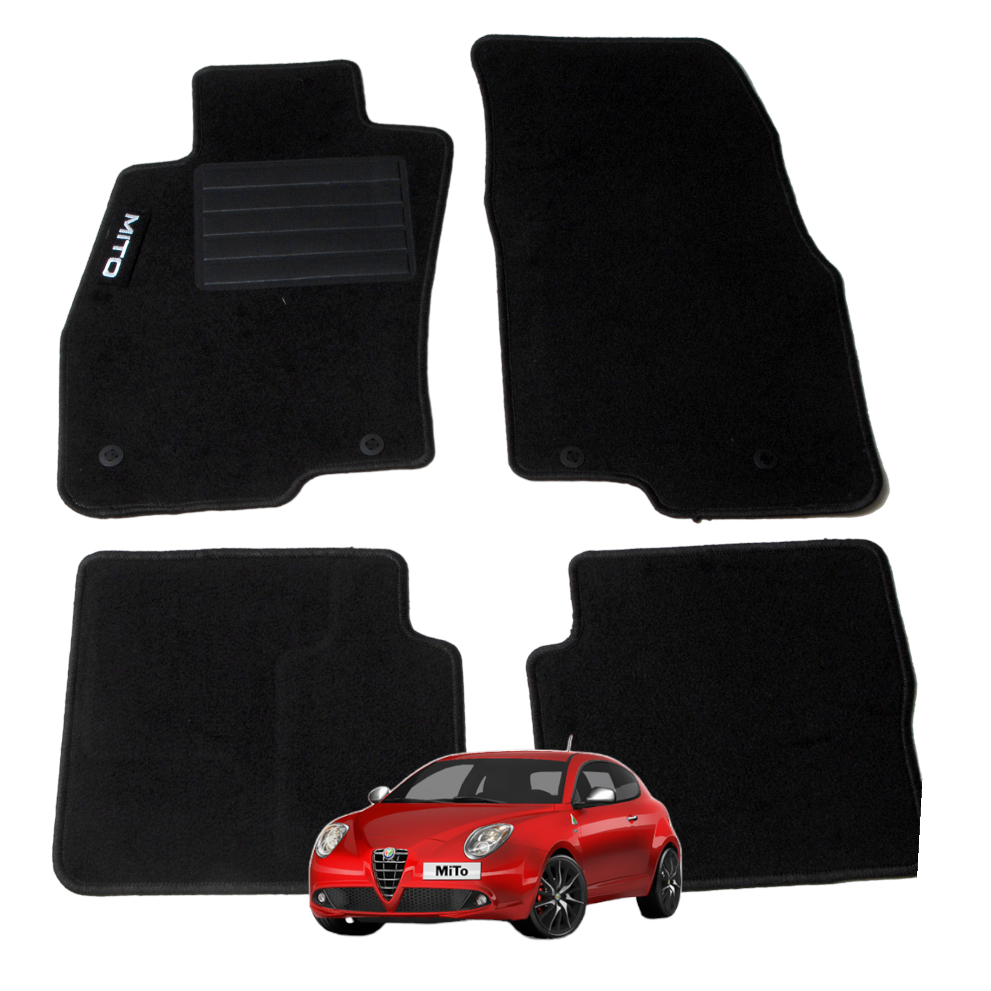 SET TAPPETI MOQUETTE ALFA MITO 16> C/4 ATT.