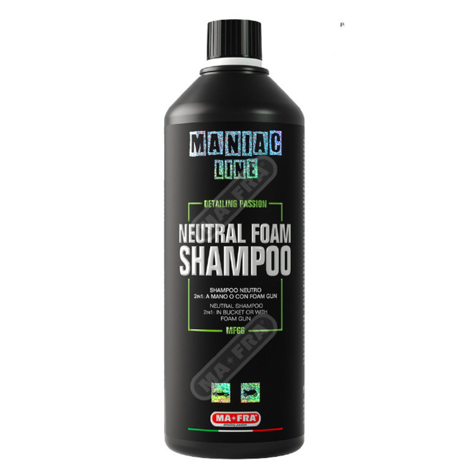 Shampoo per auto a pH neutro 2 in 1: a mano o con foam gun.