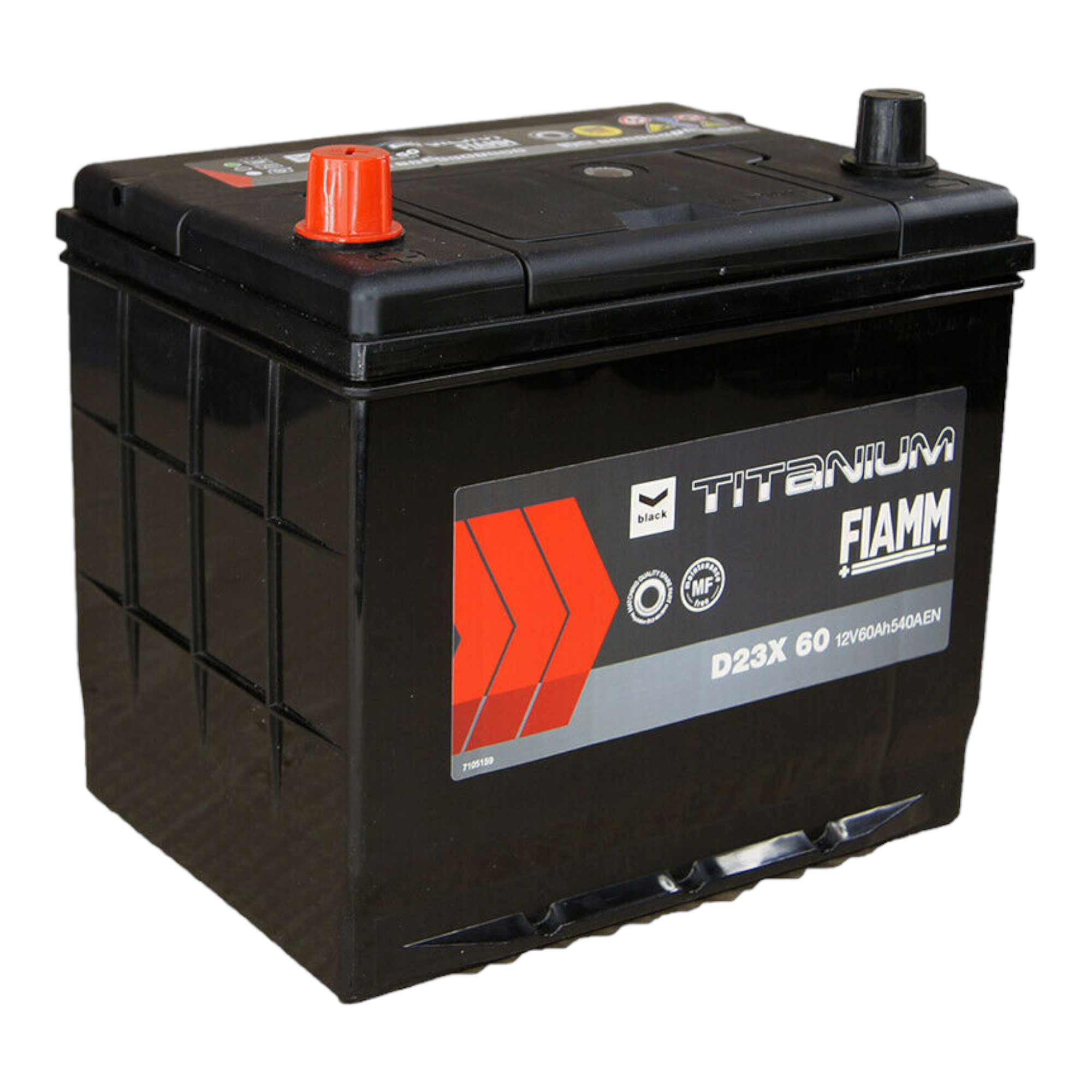 BATTERIA FIAMM BLACK TITANIUM 60Ah 540A BLACK TITANIUM D23X