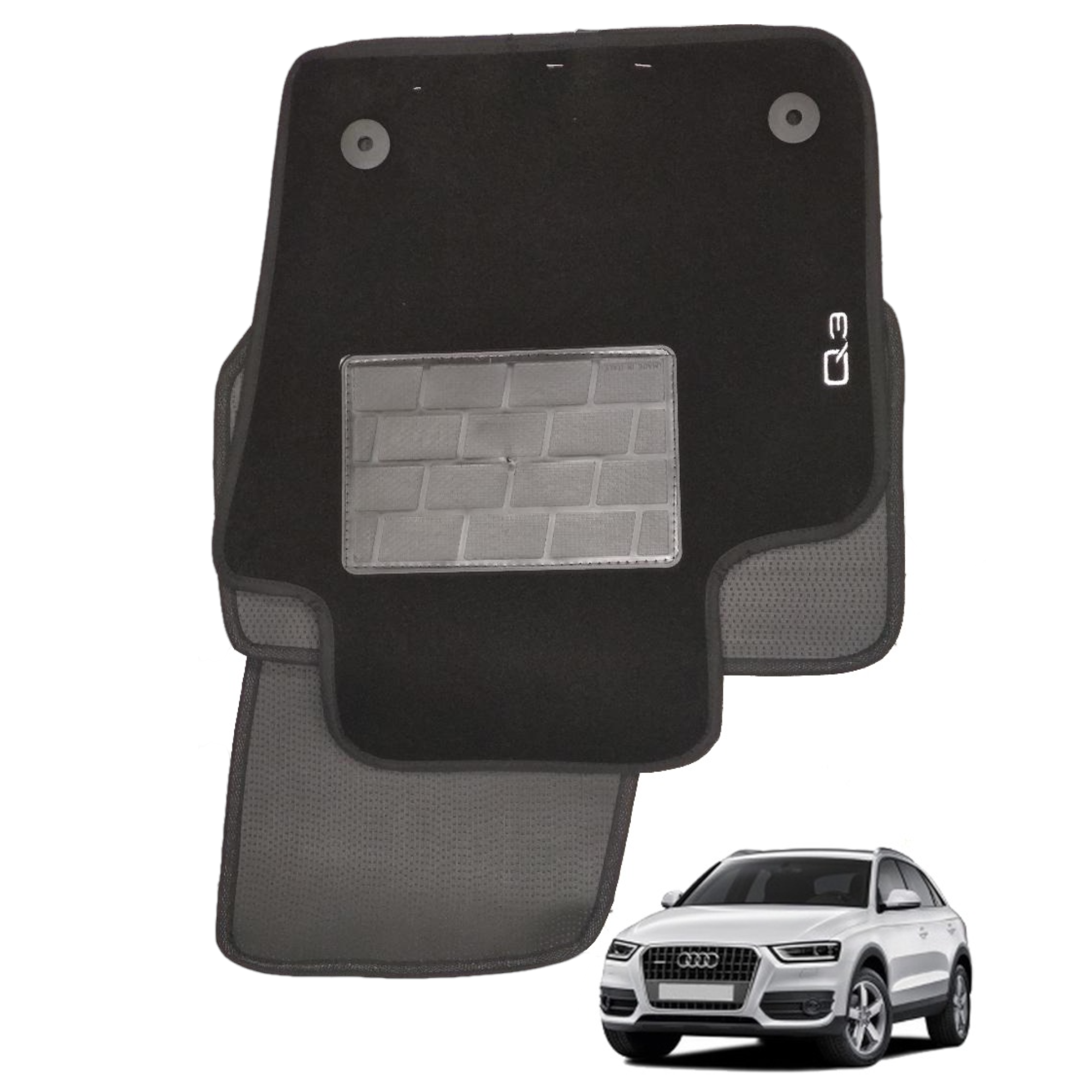 SET TAPPETI MOQUETTE AUDI Q3 I DAL 08.2011-07.2018 C/4 ATT.