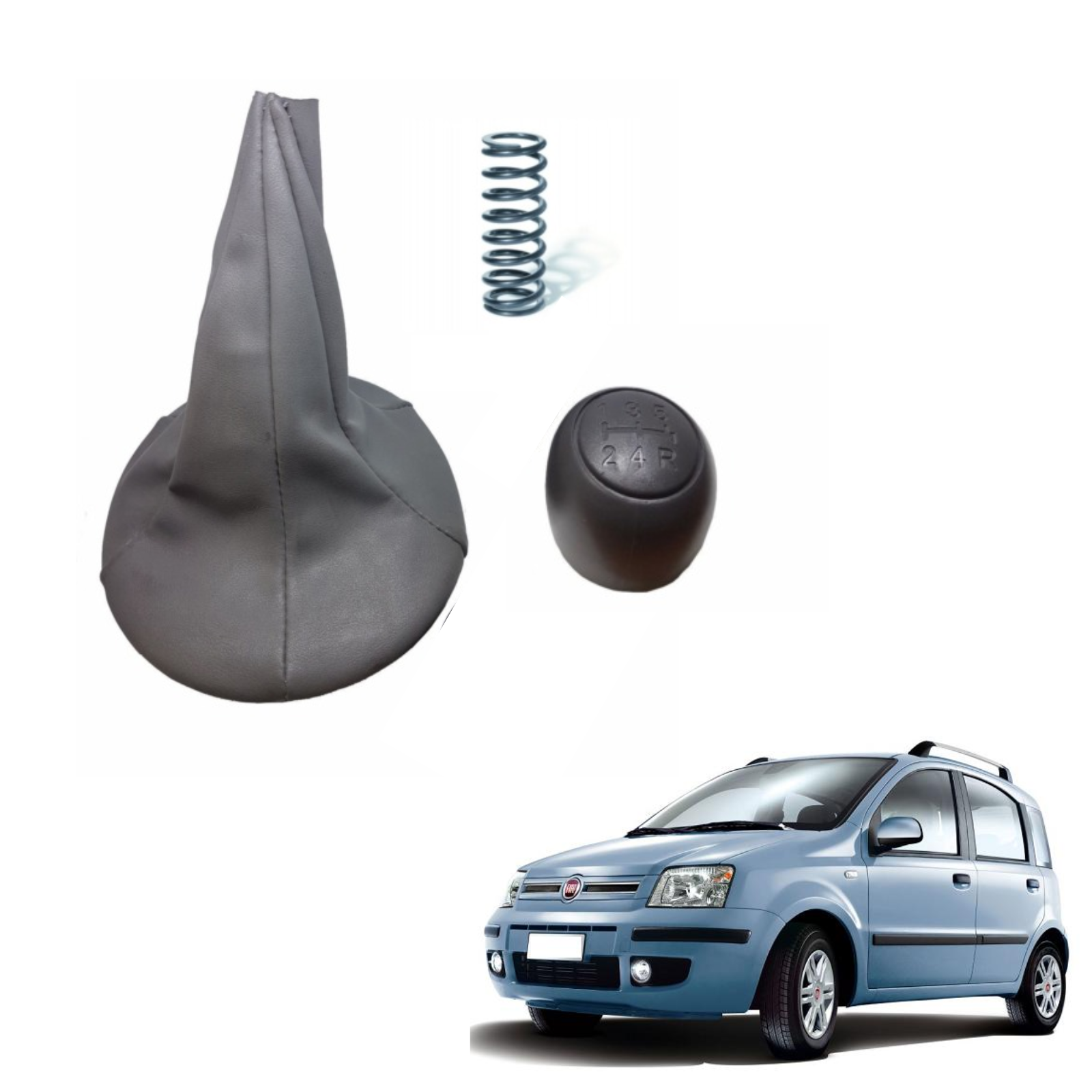 CUFFIA + POMELLO + MOLLA CAMBIO FIAT PANDA (169) 2003 - 2011