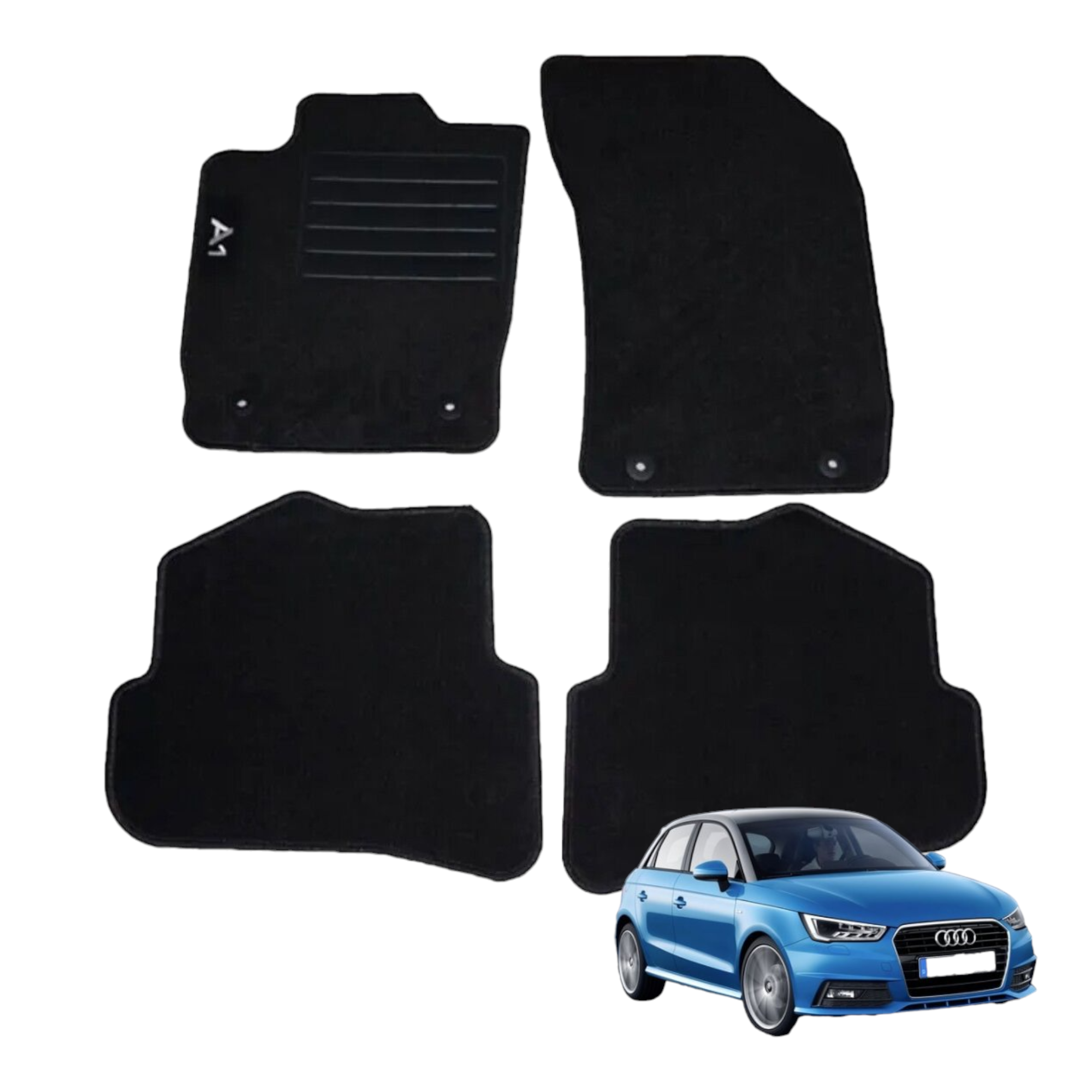 SET TAPPETI MOQUETTE AUDI A1 (8X) 9/10>18 C/4 ATT.