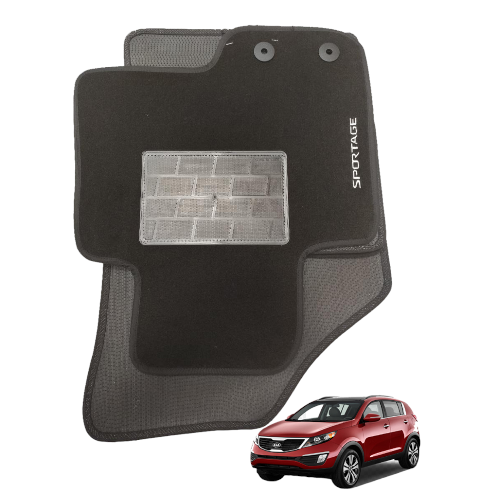 SET TAPPETI MOQUETTE KIA SPORTAGE III 08/10> C/3 ATT.