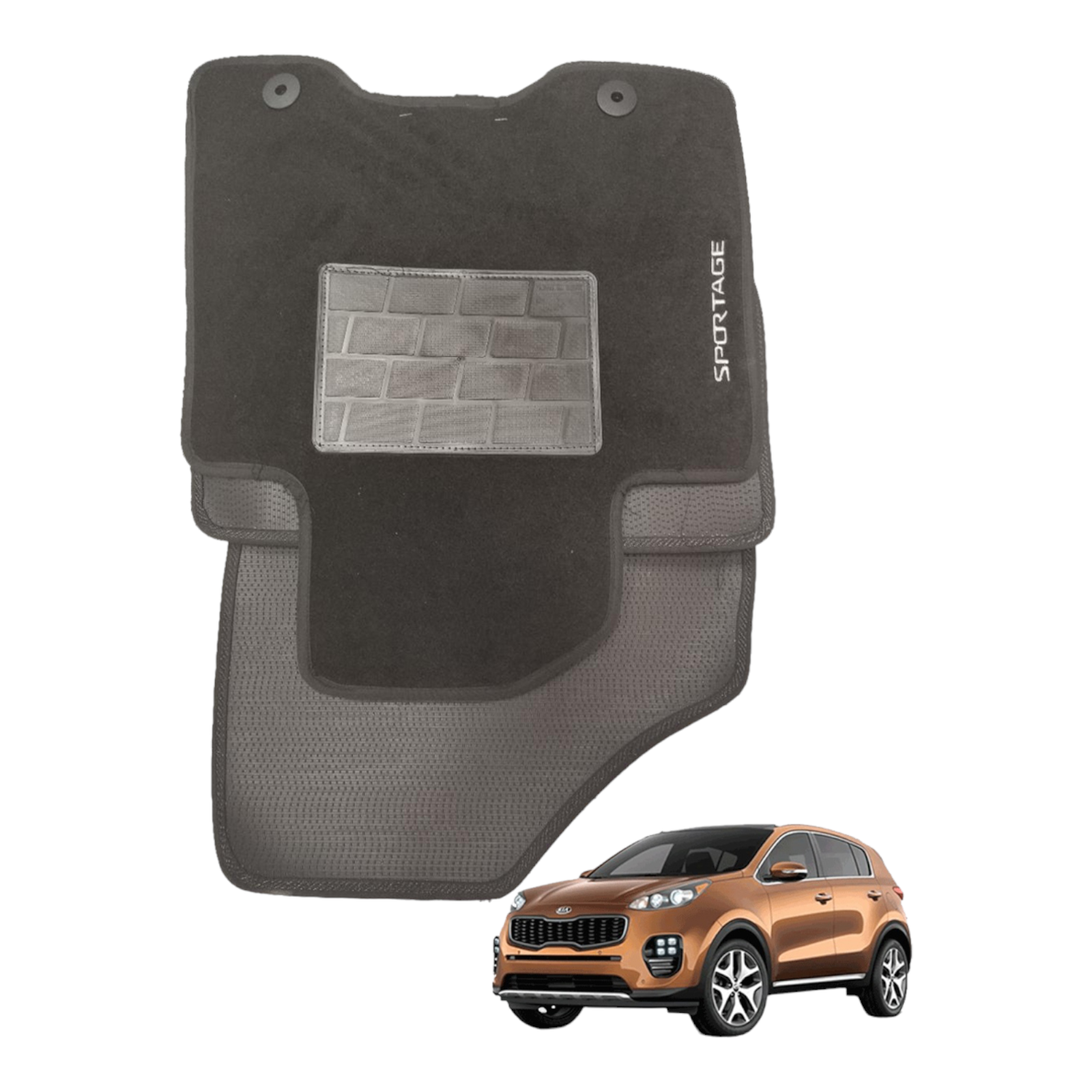 SET TAPPETI MOQUETTE KIA SPORTAGE IV DAL 01.2016 C/3 ATT.